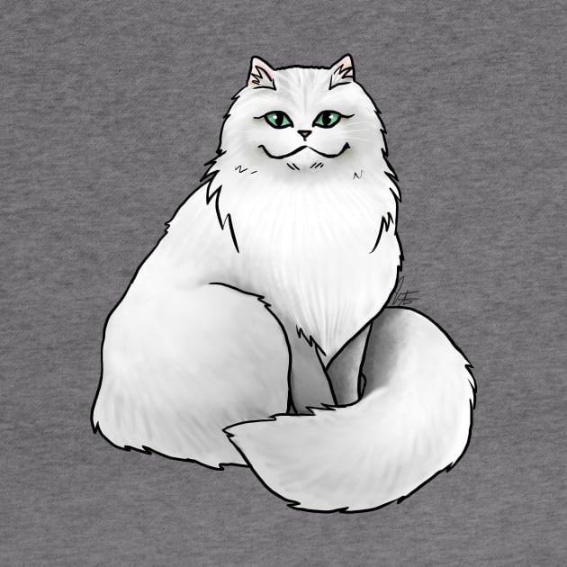 Cat - Persian - White by Jen's Dogs Custom Gifts and Designs